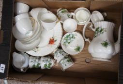 A collection of pottery to include Royal Albert Trillium part tea set, Royal Albert Poisenettia