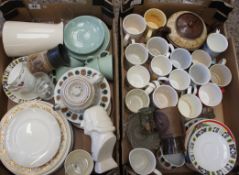 A collection of various pottery to include commemorative  plates, mugs, etc