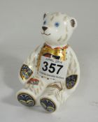 Royal Crown Derby Paperweight Alphabet Bear G, boxed