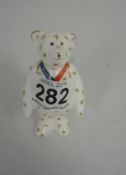 Royal Crown Derby Paperweight Medal Bear, boxed