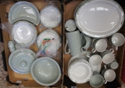 A collection of pottery to include large selection of Dudson dinner and table wares (40 in 2 trays)