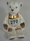 Royal Crown Derby Paperweight Alphabet Bear, boxed
