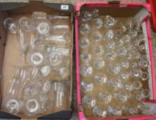 A collection of mixed quality glassware (2 trays)