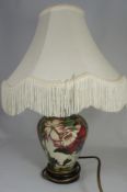 Moorcroft Ophelia's Flowers Lamp with Silk Shade