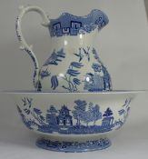Spode Jug and bowl 30cm in height (2)