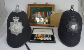 A group of Medals and Items awarded to Police Sergeant Robert Bromilow to include set of medals The