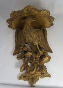 Gilded decorative Wall bracket as griffin, height 43cm