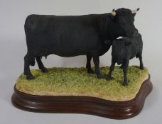 Border Fine Arts Figure Dexter Cow and Calf B0947 Limited edition NO 137 of 500 15cm in height