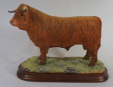 Border Fine Arts Figure Highland Bull B0808 Limited edition NO 239 of 500 23cm in height