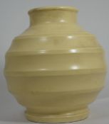 Keith Murray Yellow Glazed Bombe Vase