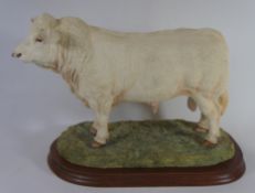 Border Fine Arts Figure Charolais Bull B0587 Limited edition NO 420 of 950 25cm in height