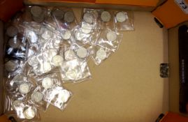 A collection of various silver German coins from 1930s (46)