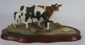 Border Fine Arts Figure Quenching their thirst (cows drinking from river) B0342 13cm in height