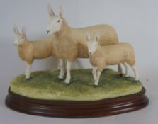 Border Fine Arts Figure Border Leicester Ewe and lambs B0930 Limited edition NO 136 of 500 18cm in