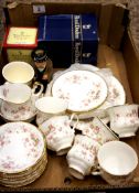 A collection of pottery to include paragon Victorian Rose part tea service