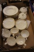 A collection of Pottery to consist of Royal Doulton Classic Langdale platinum cereal bowls, lidded