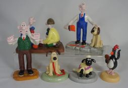 A collection of Coalport Wallace and Gromit figures, to include, Wallshop encounter, Happy