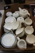 A collection of Brand new Unused Pottery to consist of Wedgwood Metalised Bone china part tea set