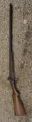 19th Century Flintlock black powder shotgun stamped Codsi & Mocachen, overall length 118cm