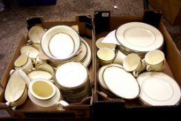 A large collection of Minton St James Dinnerware all guilded comprising of Dinner plates, tea set,