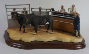 Border Fine Arts Figure Under The Hammer, cows at auction B0666A Limited Edition NO477 of 1750