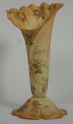 Royal Worcester Victorian Cornucopia Vase with Floral decoration