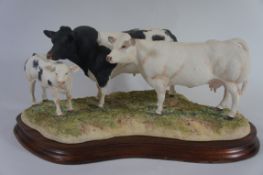 Border Fine Arts Figure Belgian Blue Family Group B0771 Limited edition NO 842 of 1250 17cm in