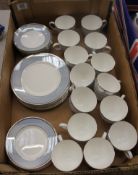 A collection of Brand new Unused Pottery to consist of Wedgwood Lustre Blue fin part tea