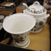 A collection of Port Merion botanical Pottery to include large soup taurine and footed vase (2)