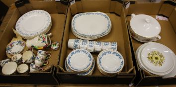 A collection of pottery to include Royal Albert memory lane dinner plates (seconds), Royal