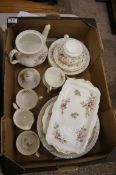 A collection of Pottery to Include; Royal Albert Moss Rose part Dinner and Tea Service to consist of