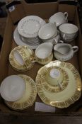 A collection of pottery to include Royal Doulton Candice part tea set together with the guilty tea