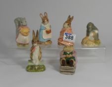 A collection of Royal Albert Beatrix Potter figures to include Fierce Bad Rabbit, Poorly Peter