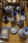 A collection of Wedgwood jasperware including teaset, vases, etc (11)