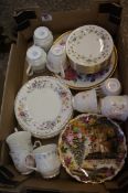 A collection of pottery including Various Royal Albert Old Country Roses, Jubilee Roses, Royal