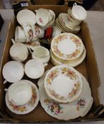 A collection of pottery to include Coalport Junetime part tea set, Colclough Amanda part tea set, to