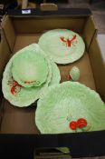A collection of Australian Carltonware items in green, to include trays bwols, servers etc