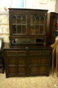 A collection of furniture to include a reproduction dresser base, paneled bureau, book cases, (4)