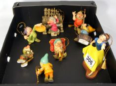 Walt Disney classics collection figure Snow white and the seven dwarfs ornament set (8) boxed with