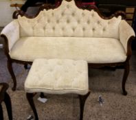 Reprduction Chaise Lounge and matching footstool