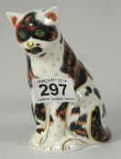 Royal Crown Derby Paperweight of Mother Cat, Boxed