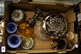 A collection of Items to include Metalware including Silver plated items, pewter, Wedgwood
