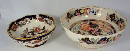 Masons Manderlay fruit bowl and smaller matching bowl (2)