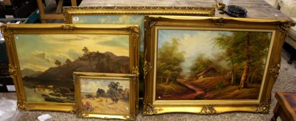 A collection of large photo frames with scenic views and lady (4)
