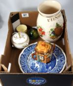 A collection of various items to include Royal Stafford Merlin ware trinket with lid, Henry's