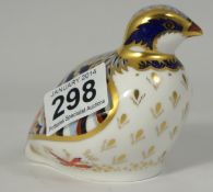 Royal Crown Derby Paperweight of Red Legged Partridge, Boxed