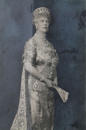 HM Queen Mary - signed portrait photograph of The Queen, inscribed - Mary R 1922 and inscribed on