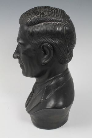 HRH Prince Charles - The Prince of Wales - portrait bust with black finish, signed on reverse - - Image 2 of 4