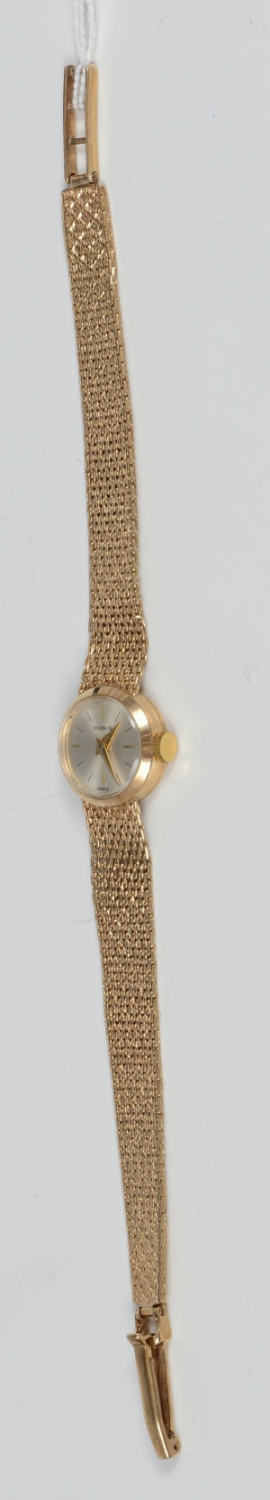 Ladies' Manis gold (9ct) wristwatch on gold bracelet - Image 2 of 4