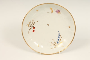 Late nineteenth century Meissen coffee cup, outside decorated with fruits and flowers, entwined - Image 5 of 14